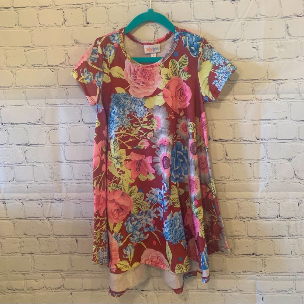 Girls Lularoe Scarlet Dress Sz 6